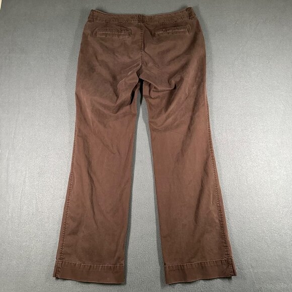 Old Navy Pants Womens 8 Brown Low-Rise Regular Fit Flat Front Pants Pockets - Picture 8 of 10